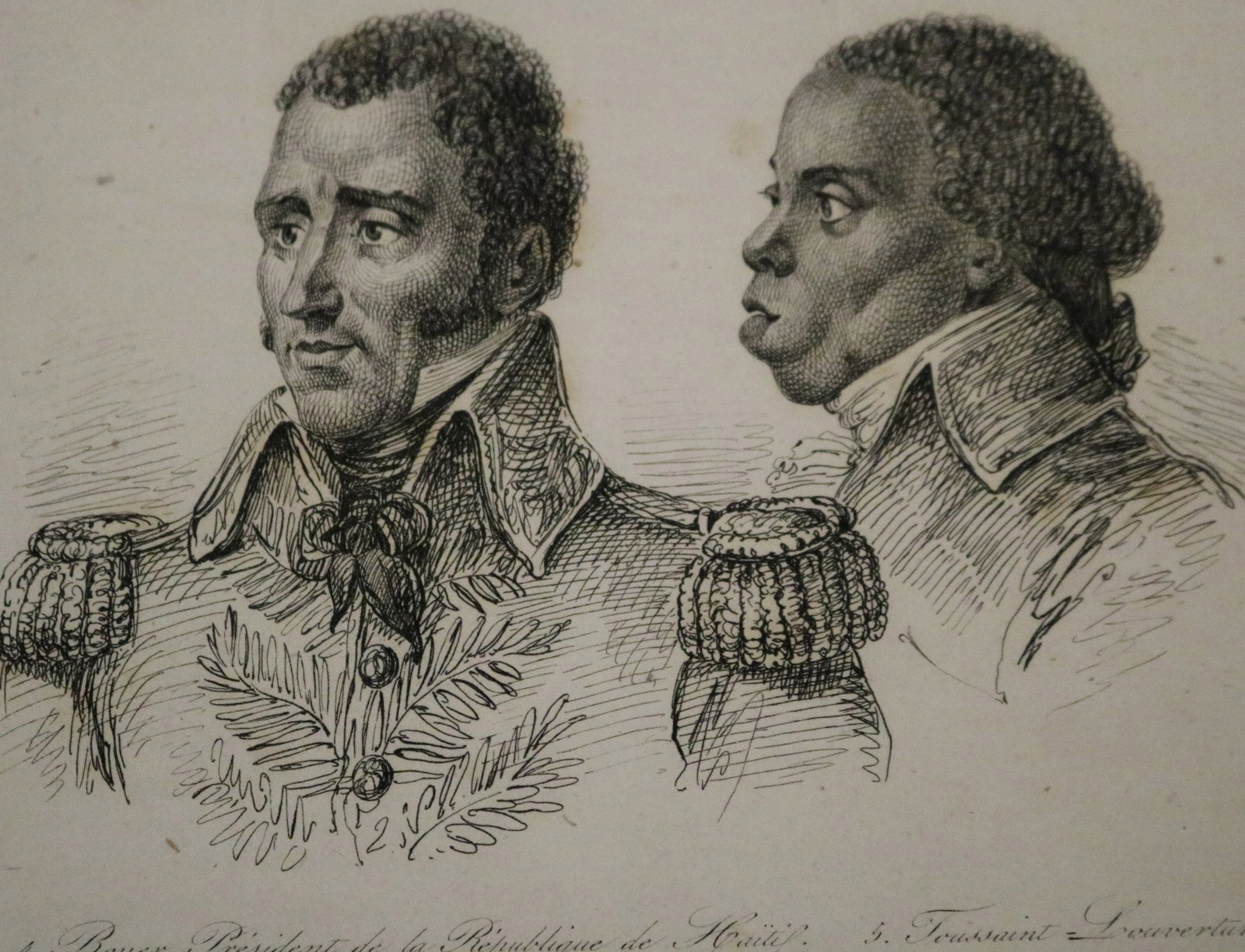 PORTRAITS OF JEAN-PIERRE BOYER AND TOUSSAINT LOUVERTURE 19th-century - Image: 4 x 5 inches; sheet: 5 (1 of 10)