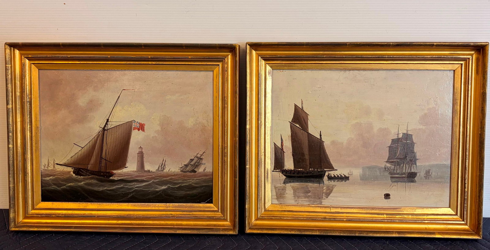 THOMAS LUNY (AFTER) (English, 1759-1837). A Pair of Marine Of the South Coast, Oil on panel, 11 x (1 of 20)