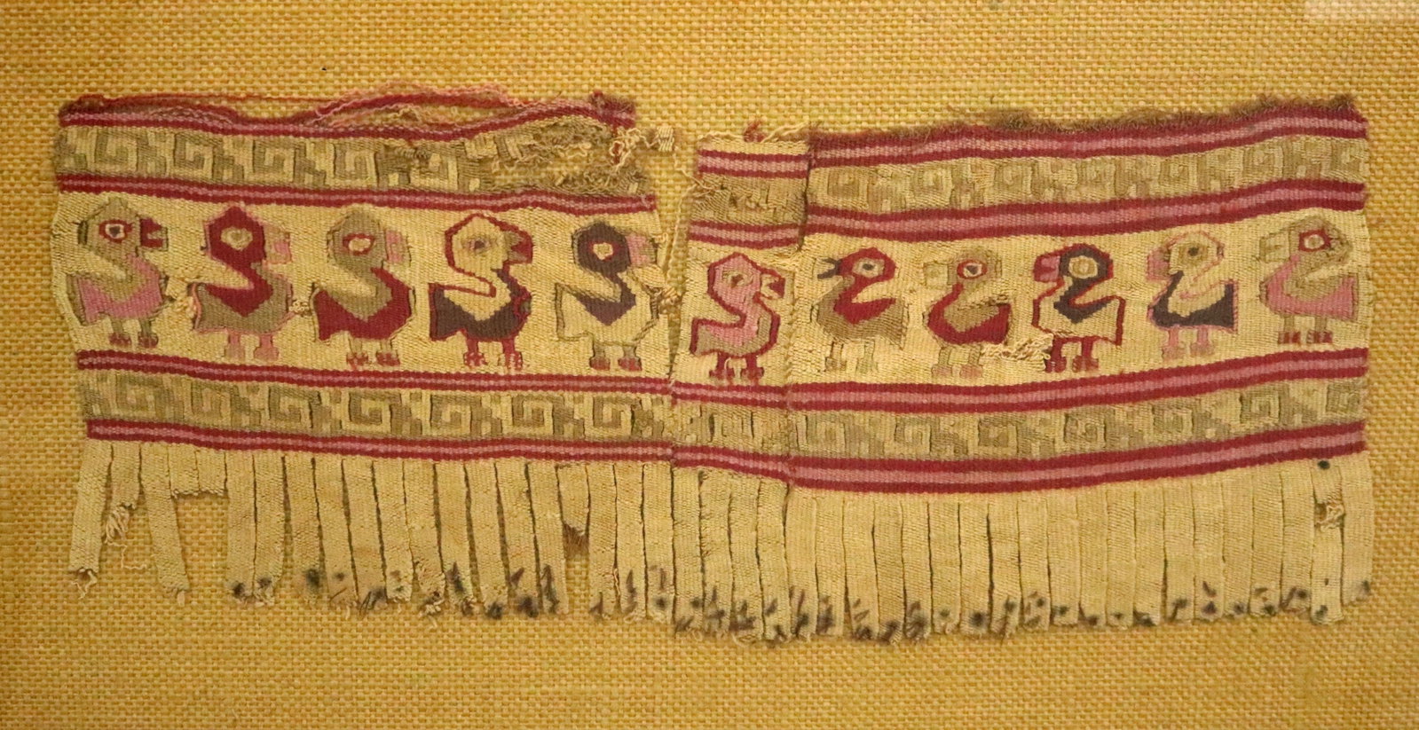 Peruvian Chancay Textile Fragment with Birds, Central Coast Peru Date cca. 1000-1470 CE - . (1 of 17)