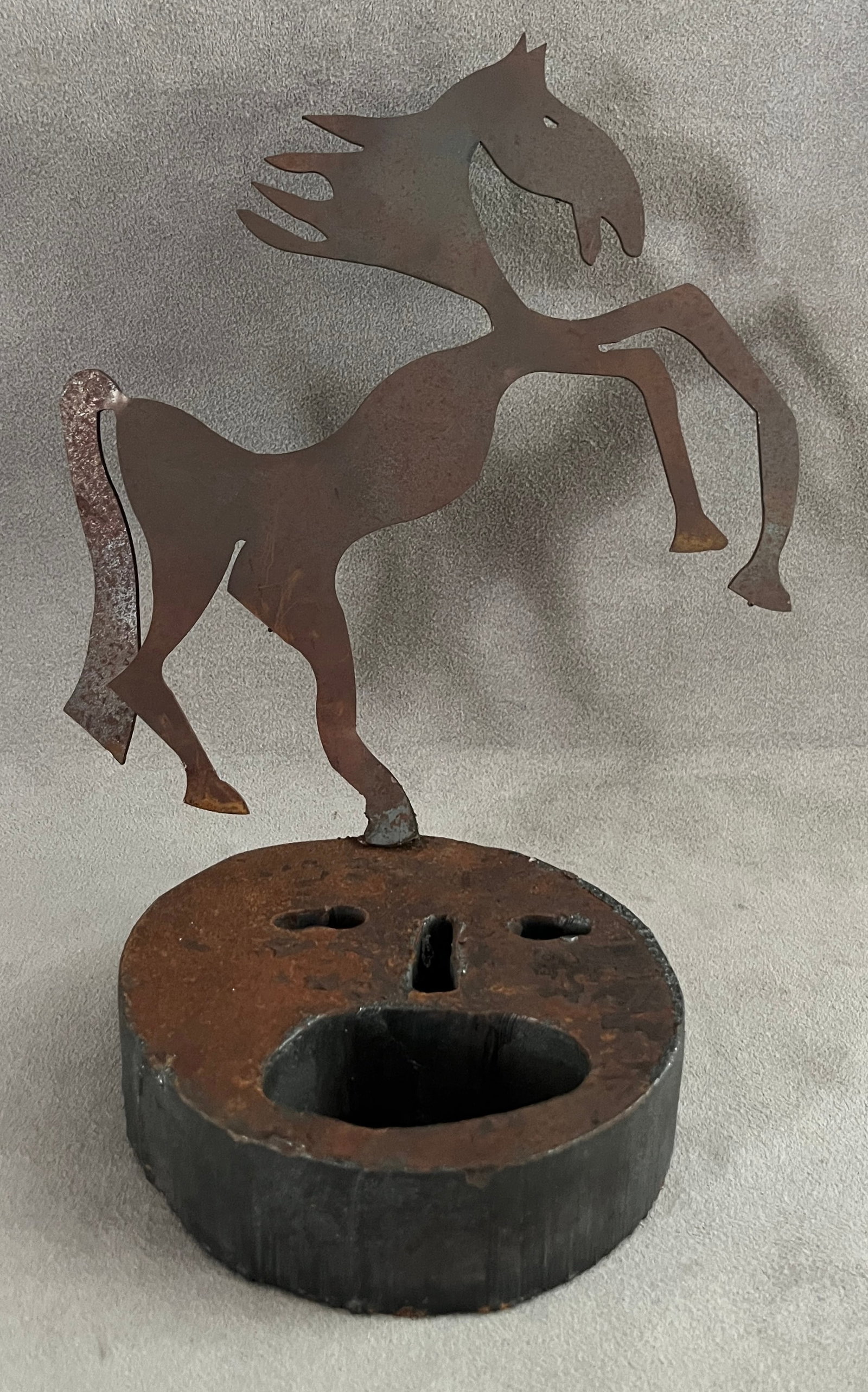 MENASHE KADISHMAN (Israeli, 1932-2015). MODERNIST WELDED IRON HORSE SCULPTURE, Iron, Height (1 of 9)