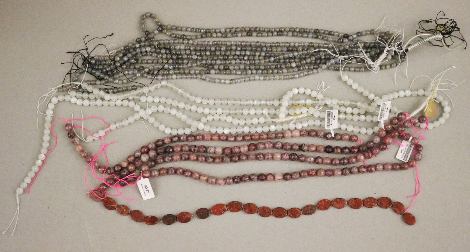 COLLECTION OF SEMI-PRECIOUS BEADING STRANDS, JEWELRY MAKER'S STUDIO - . (1 of 6)