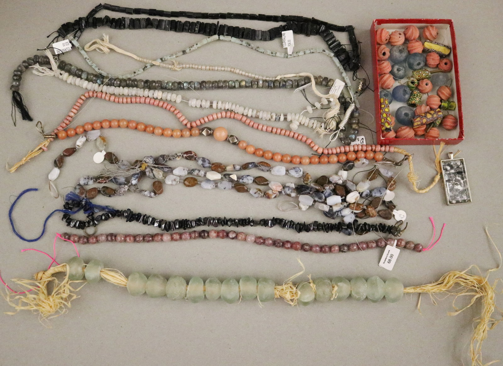 EXTENSIVE COLLECTION OF GEMSTONE BEADING STRANDS; JEWELRY MAKER'S STUDIO - . (1 of 7)