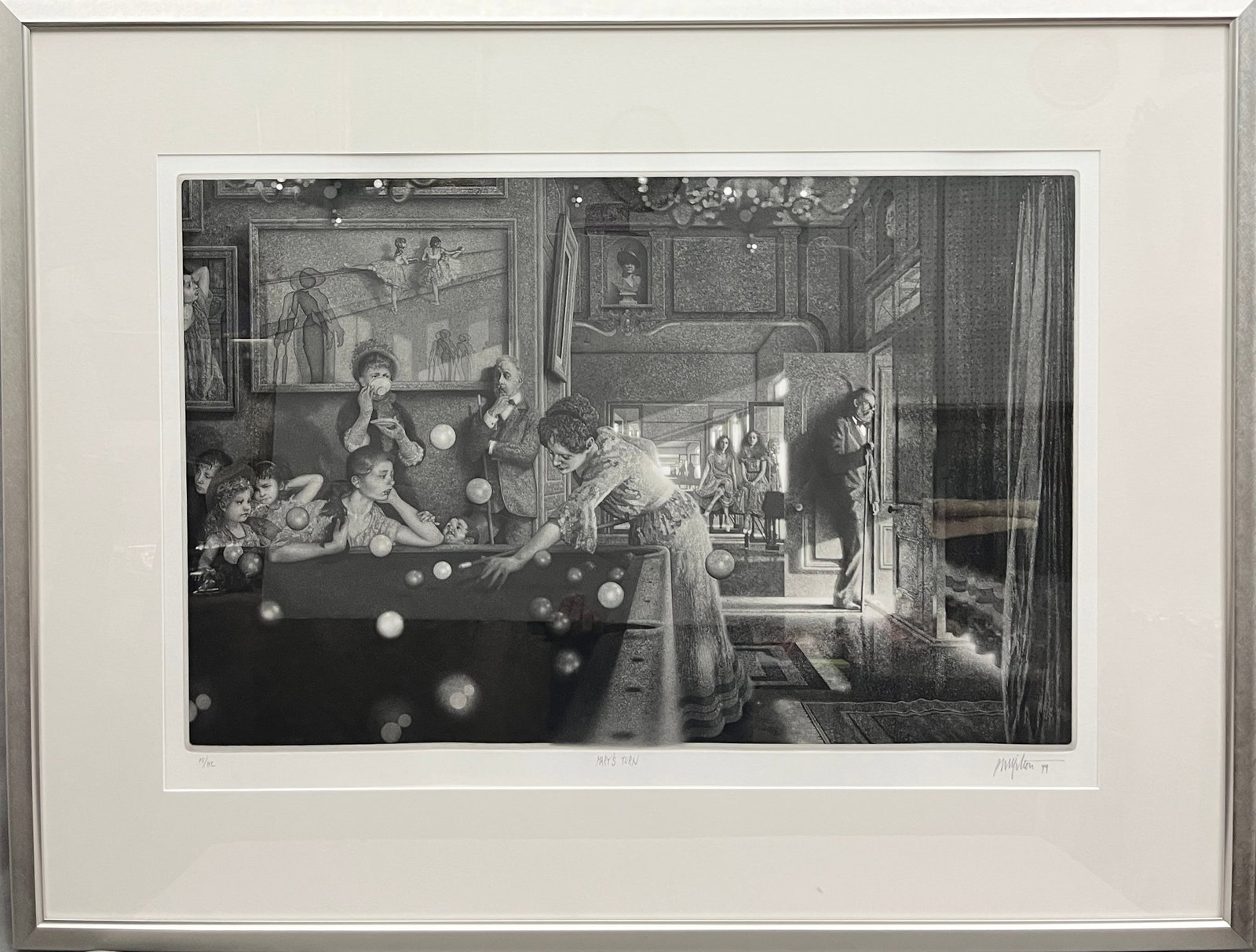 PETER MILTON (American, 1930-2026). Mary's Turn, 1994, Intaglio Print, Sight (as matted): 20 x 28.5: PETER MILTON American, 1930-2026 Mary's Turn, 1994 Intaglio Print Finely detailed intaglio print signed and dated "P. Milton '94" in pencil at the lower right, and inscribed "MI/HC" (hors commerce/art