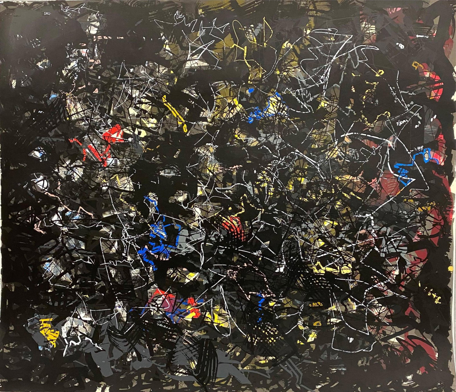 MICHAEL GROSS (American, 1944?2024). Black Vision #2, April 2010, Screen Print on paper, 30 x 35: MICHAEL GROSS American, 1944?2024 Black Vision #2, April 2010 Screen Print on paper Limited edition screen print on paper numbered 4 of an edition of 12. Verso pencil titled, dated and signed. Unframe