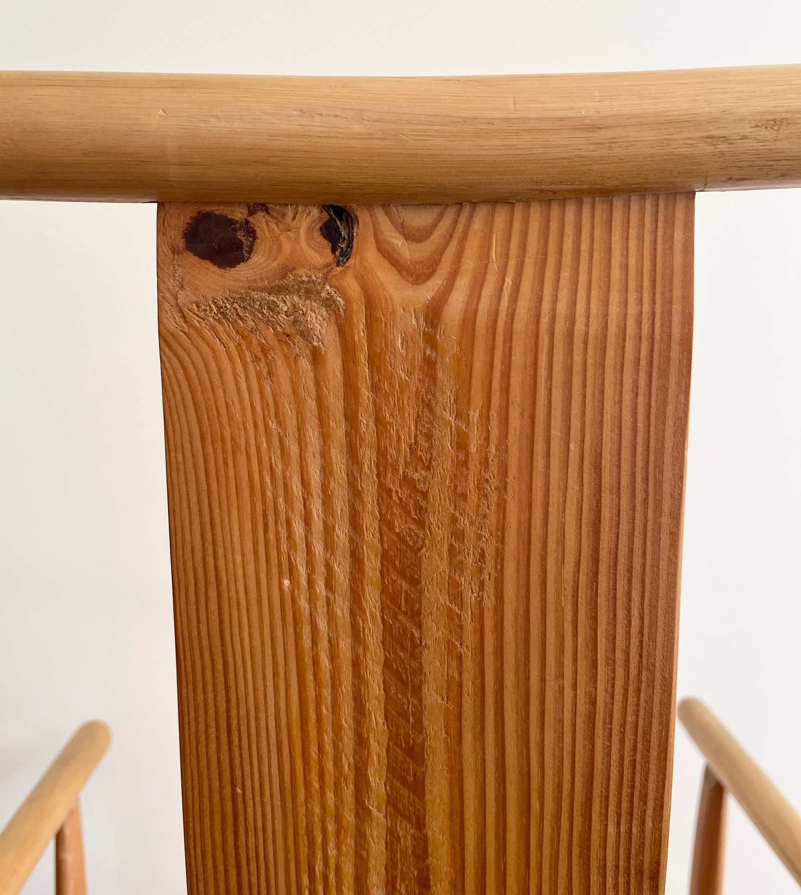 PAIR CHINESE PINE OPEN-ARM CHAIRS - . - 7