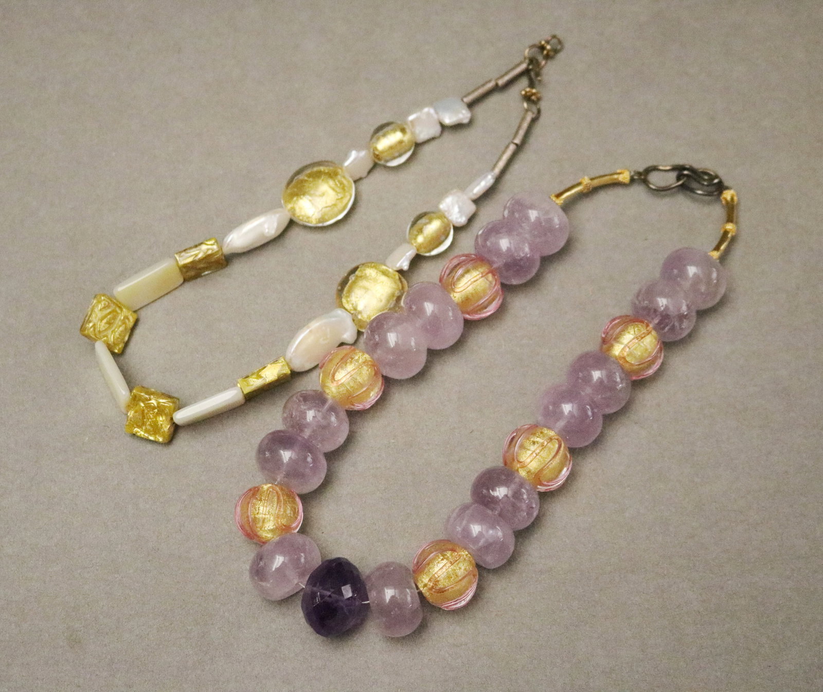 TWO CONTEMPORARY ARTISAN-CRAFTED NECKLACES BY ROSALEE COHEN DAVISON - . (1 of 4)