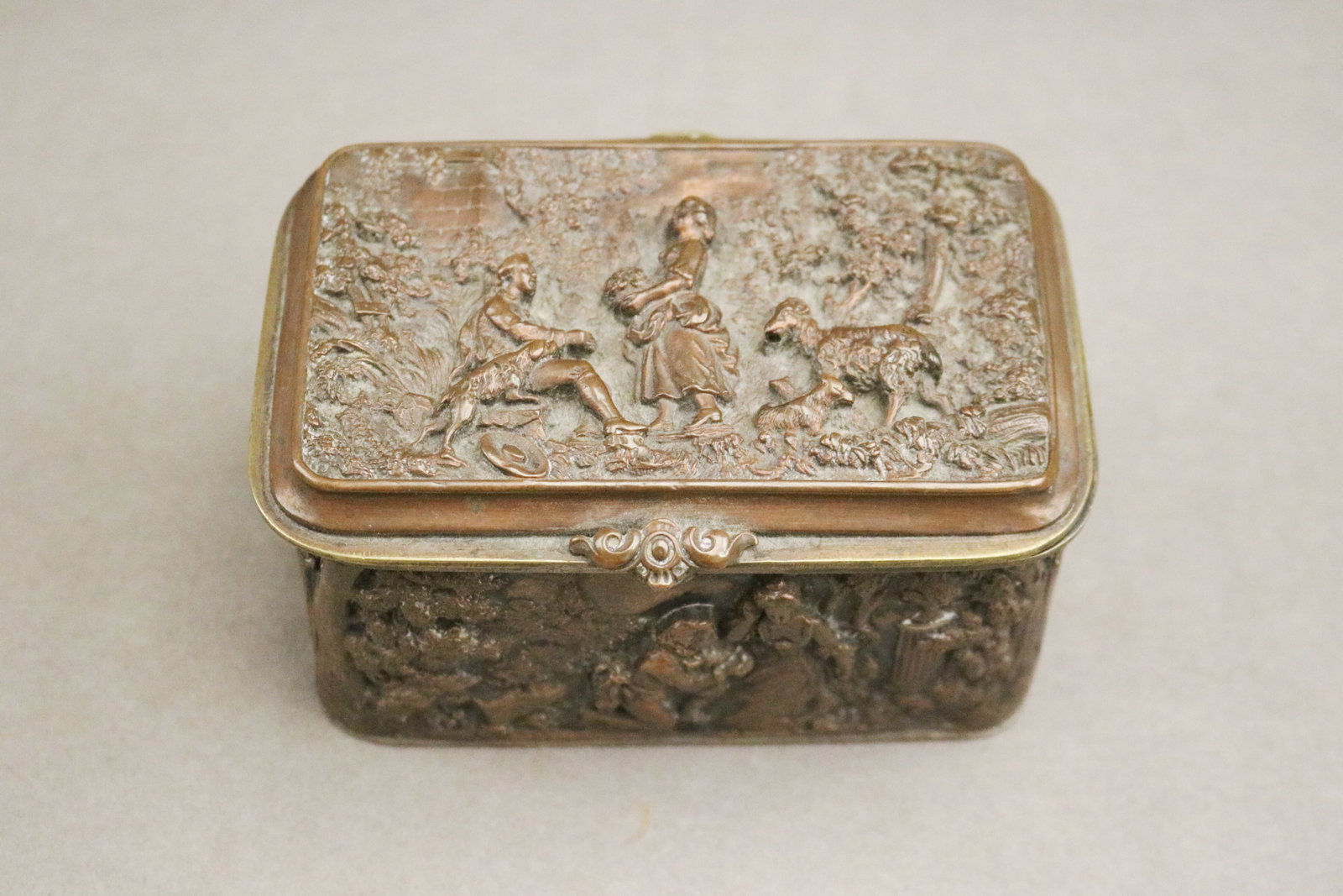 TWO METAL BOXES 19th century - . - 2