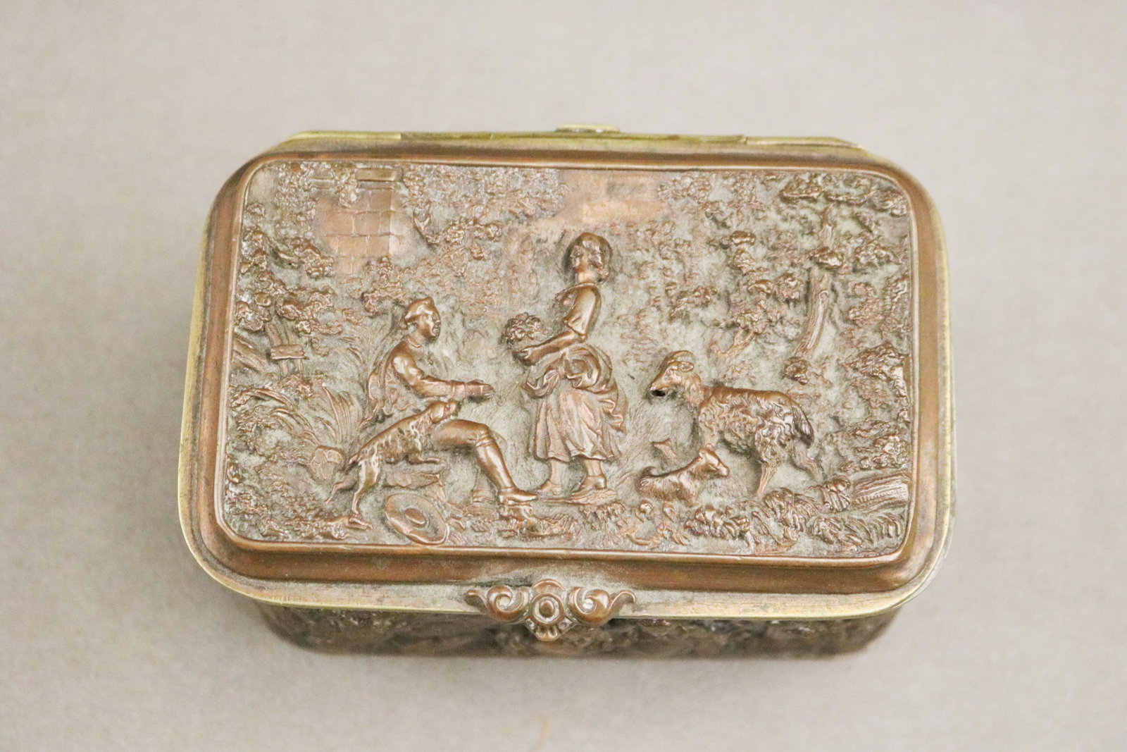 TWO METAL BOXES 19th century - . - 3