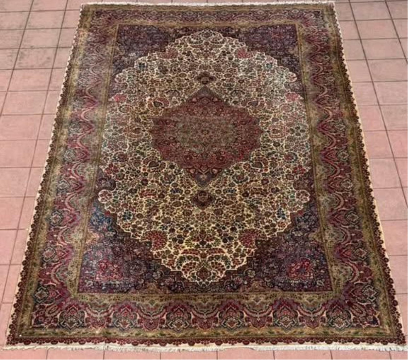 KERMAN PERSIAN WOOL CARPET - App. 10 ft. 10 in. x 18 ft.. (1 of 19)