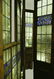 1384: ENGLISH OAK AND STAINED GLASS PUBLIC BAR, 19th ce