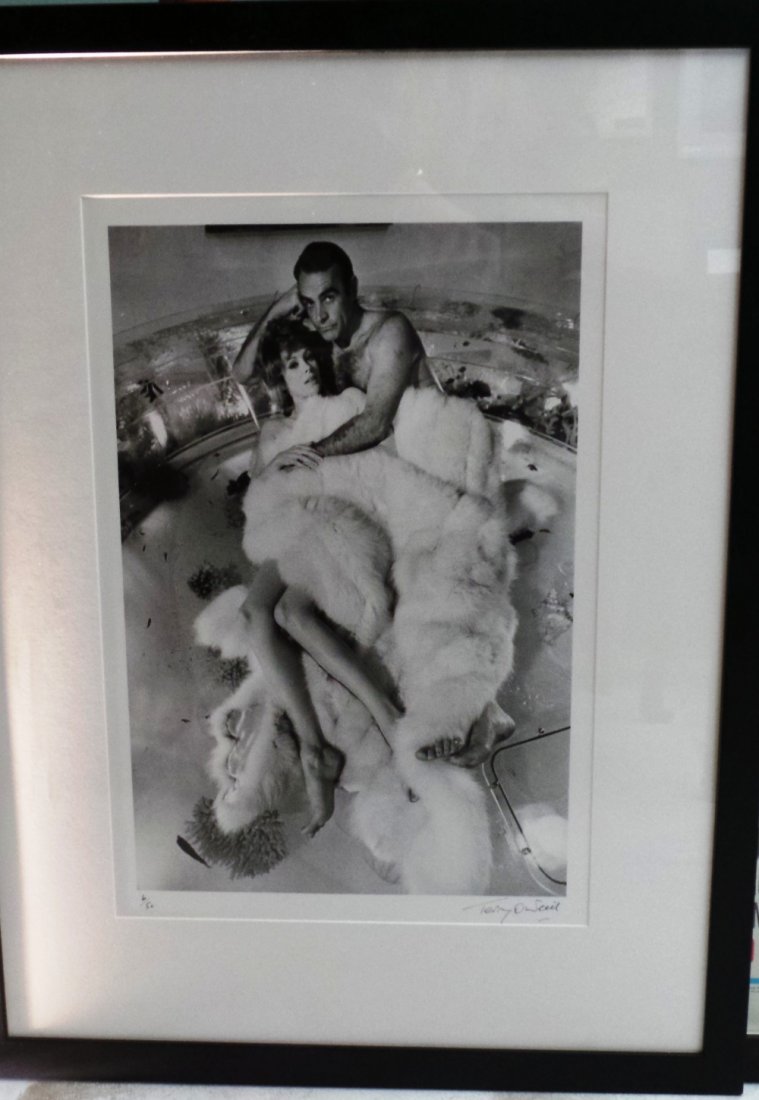 Sean Connery and Jill St John by Terry O'Neill(b1938) F: Sean Connery and Jill St John by Terry O'Neill(b1938) From the set of Diamonds are Forever 1971 gelatin silver print framed and glazed 6/50 signed in margin 31cmx46cm