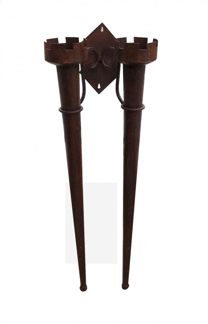 Handcrafted Medieval Metal Candle Sconce