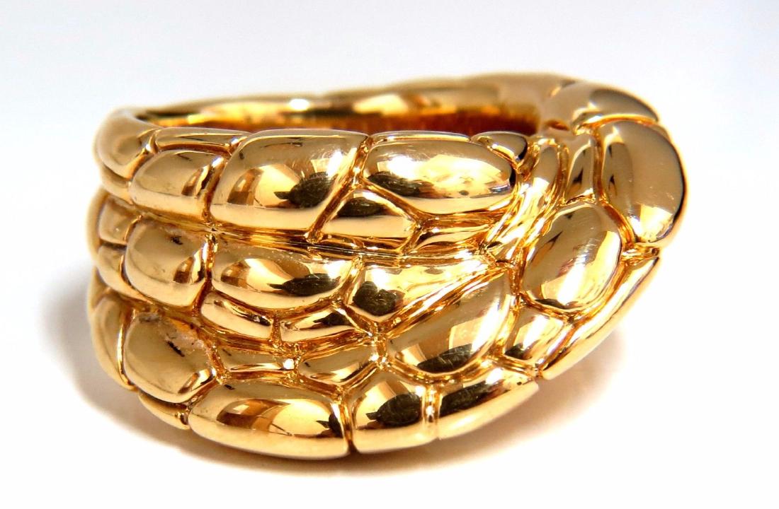 Hardy 18kt Textured Alligator Pattern Crossover Ring (1 of 8)