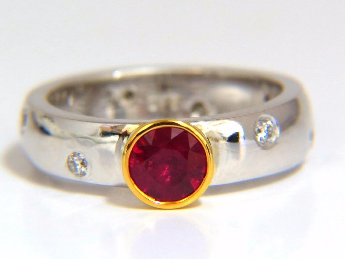 GIA .78CT NATURAL ROUND BRIGHT RED RUBY DIAMONDS (1 of 8)