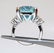 GIA Certified 19.99ct Natural Aquamarine diamonds ring - 5