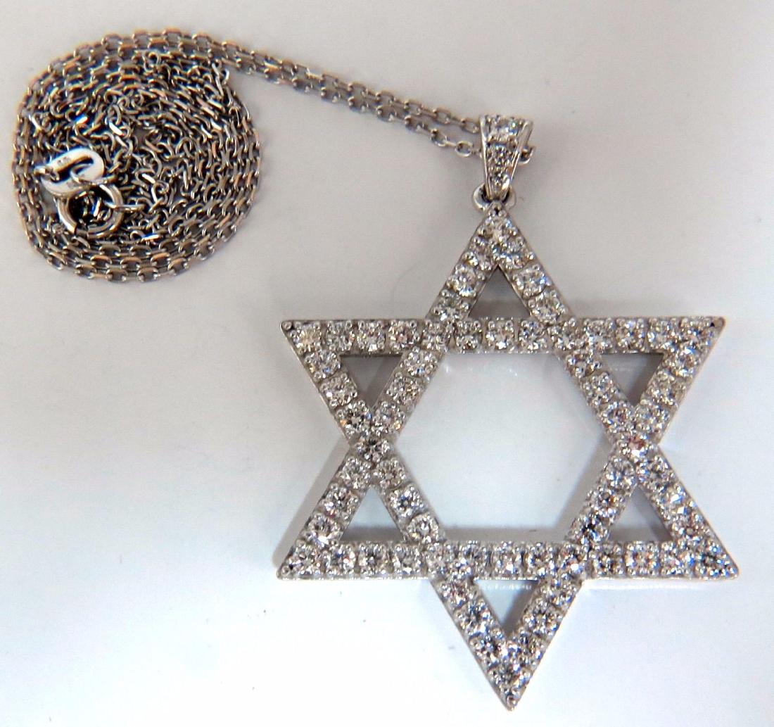 1.85ct round natural diamonds star pendant 14kt & Chain (1 of 6)