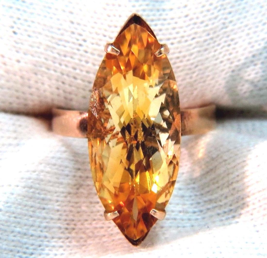 12ct natural bright golden orange citrine ring 14kt (1 of 4)