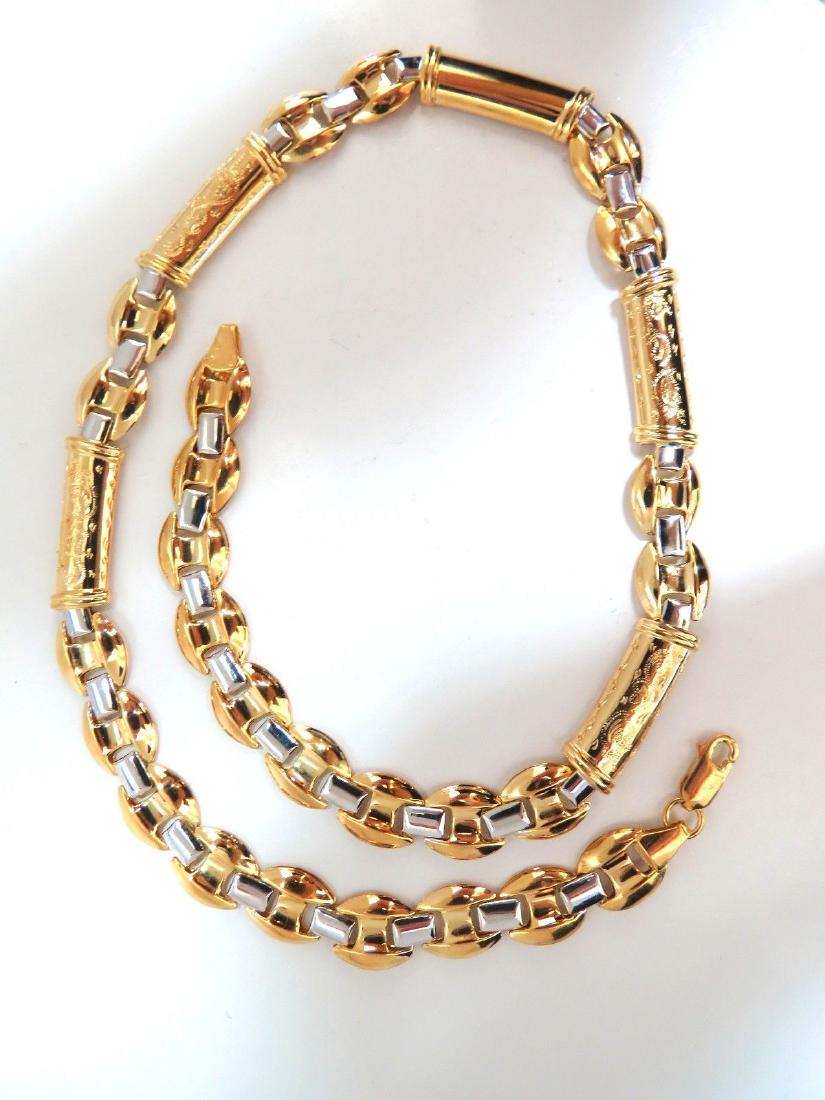 European 18kt Gold Wide Link Necklace (1 of 6)