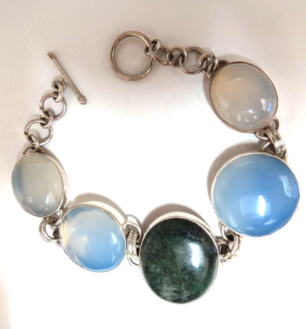 925 Sterling Silver Jasper Chalcedony Moonstone Silver (1 of 4)