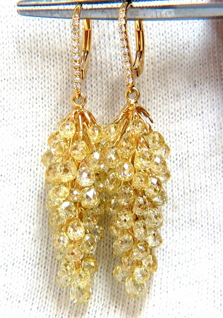 23.15ct Natural Fancy yellow color briolette diamond (1 of 4)