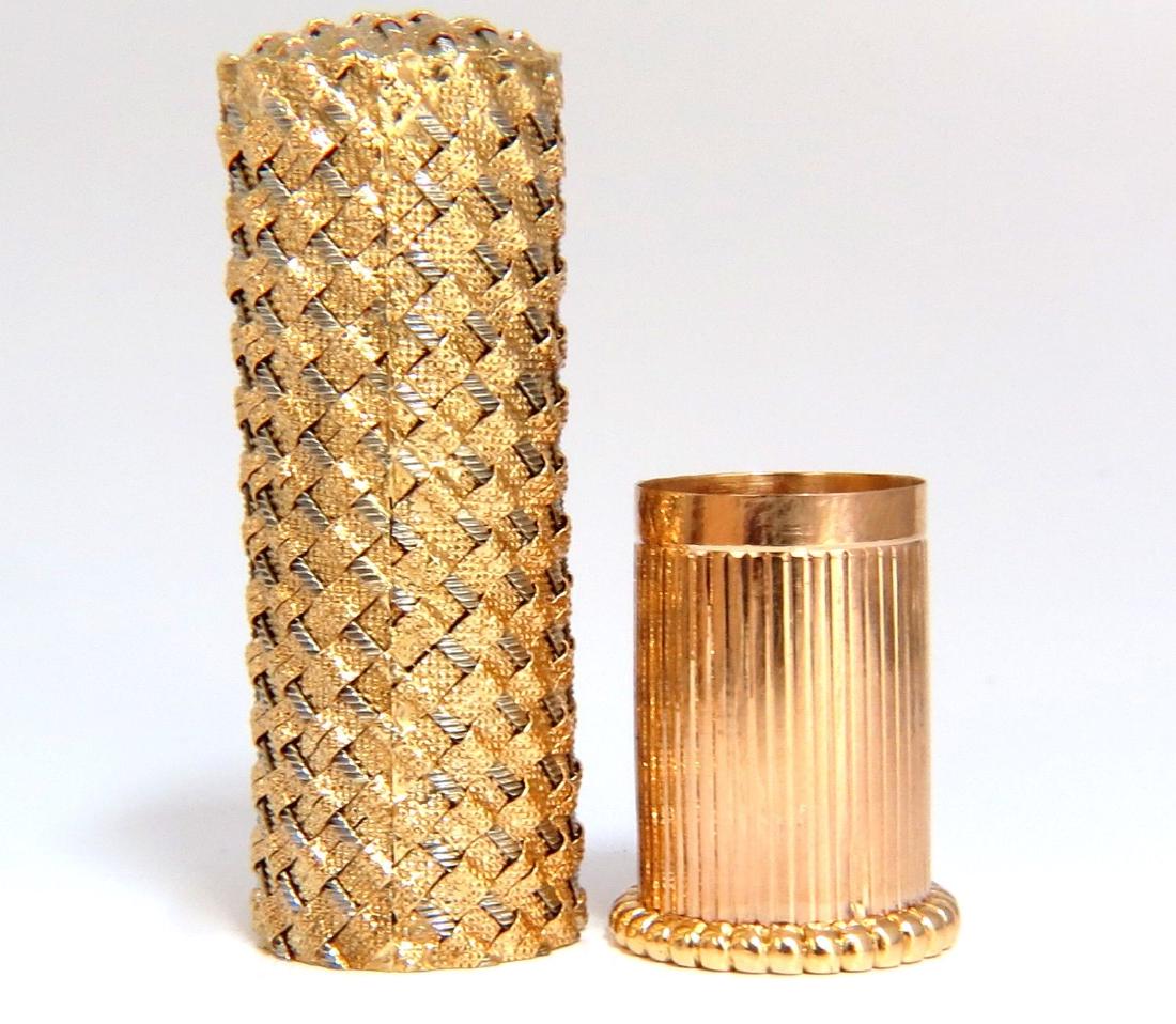 18KT LADIES 3D WEAVE GOLD LIPSTICK CASE (1 of 12)