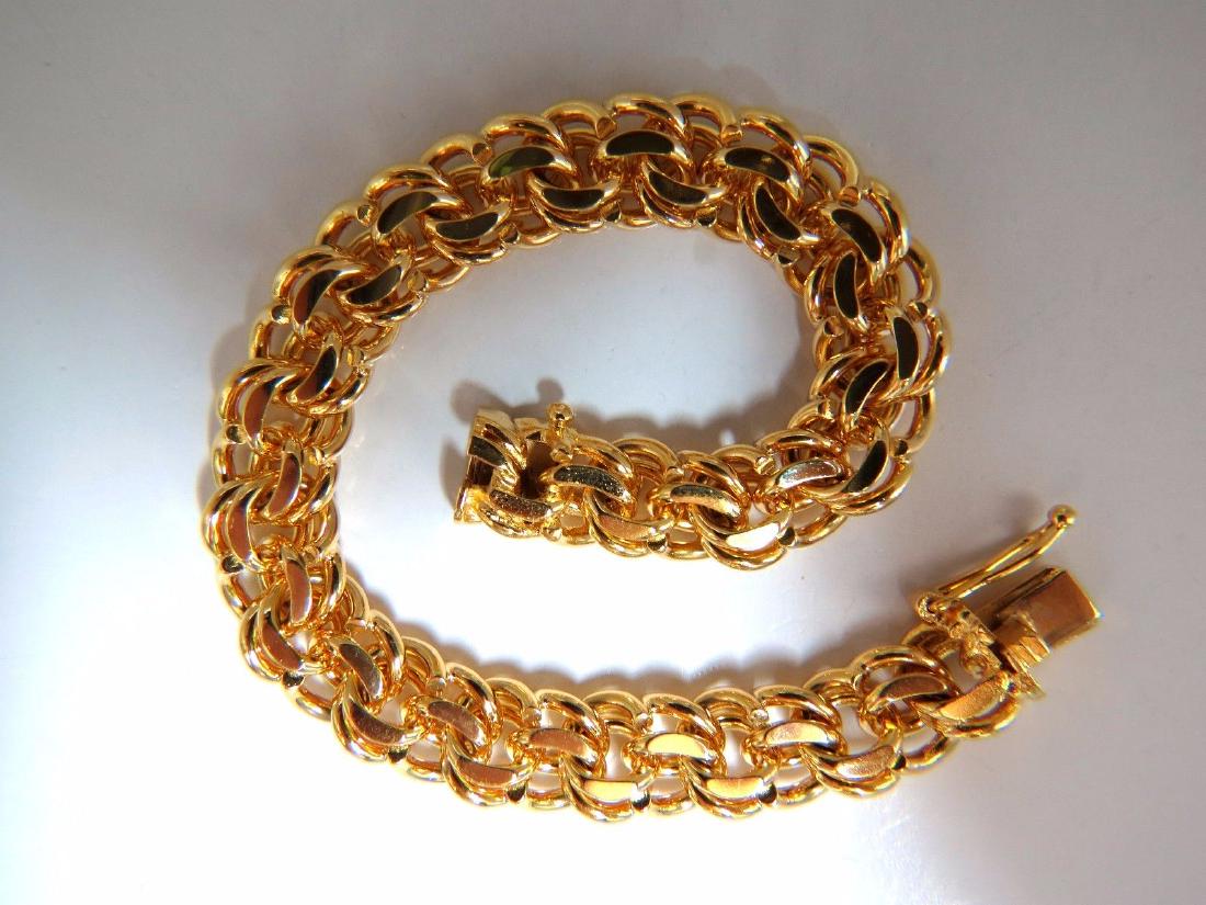 14kt. gold Solid Bare Charm Bracelet 38 Gram (1 of 4)