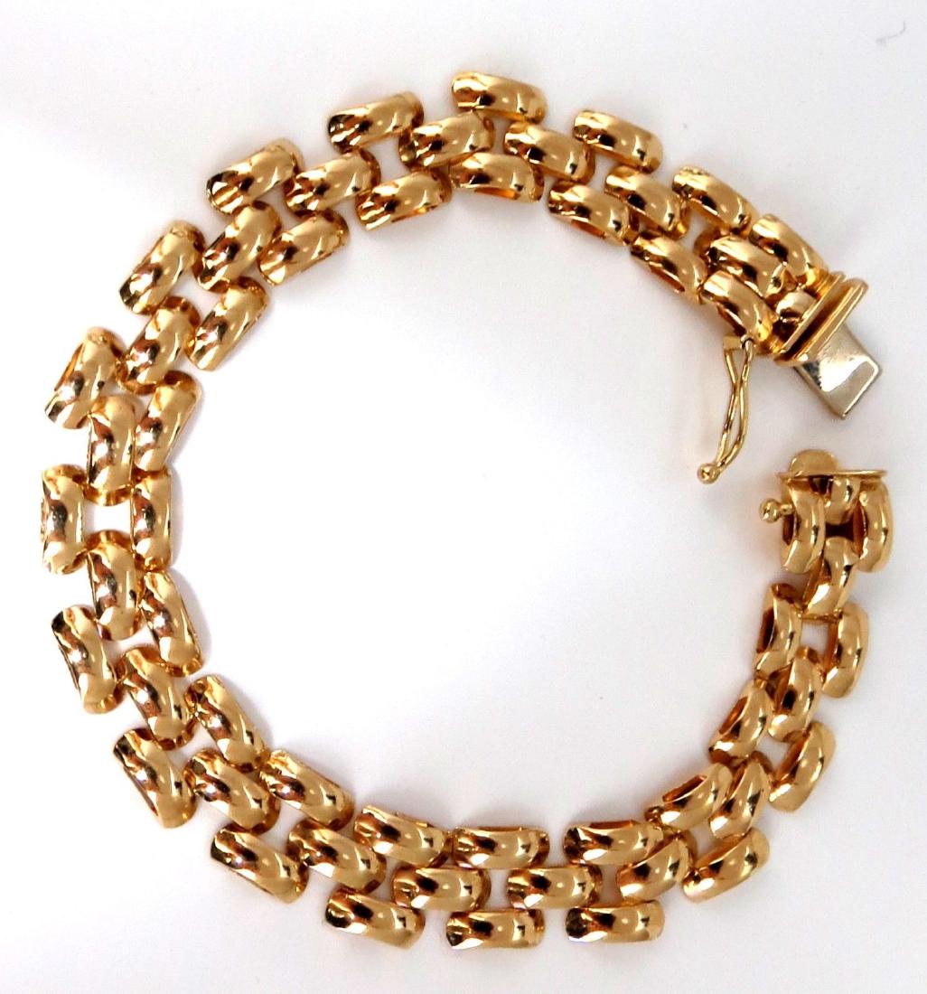 High Shine Panther Deco Bracelet 14 Karat (1 of 6)