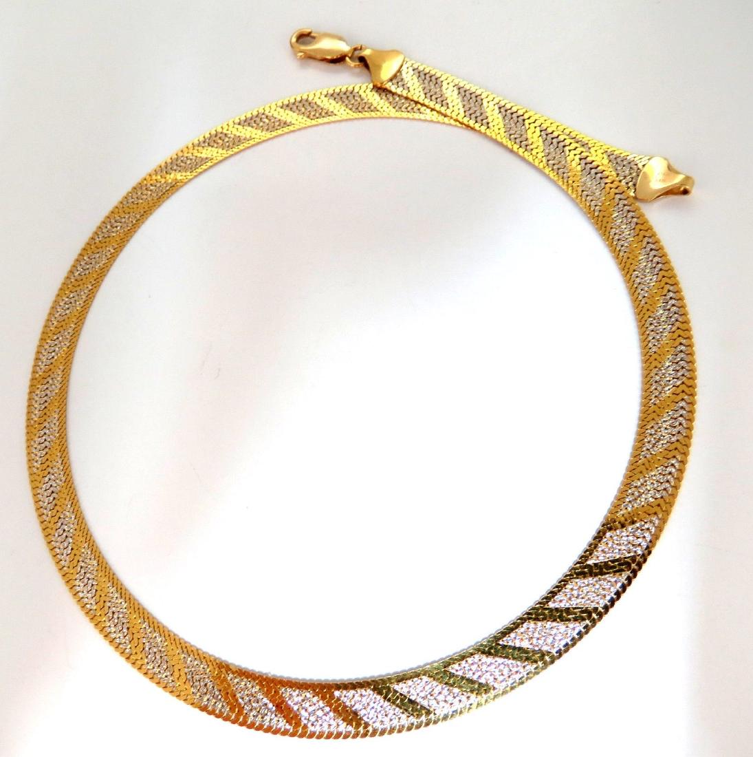 Reversible Cross Wreath Link Necklace 14kt 16 inch (1 of 4)