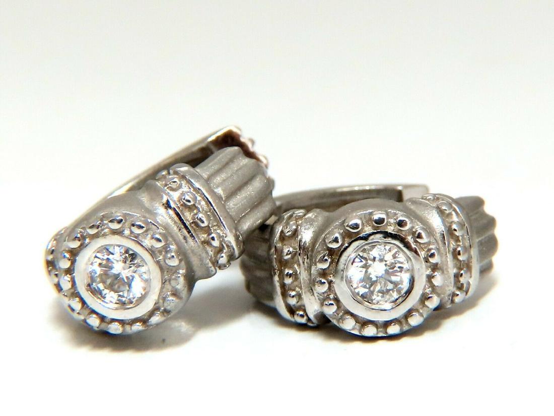 .22ct Round Diamond Matte Snap Clip Mini Huggie Earring (1 of 6)