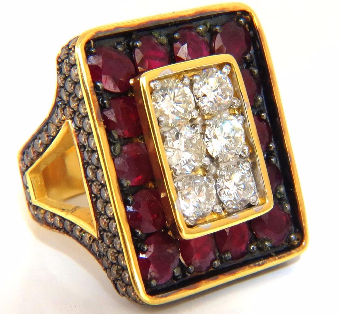 19.84ct Natural Diamonds Ruby Mens Ring 18kt Big & Tall (1 of 10)