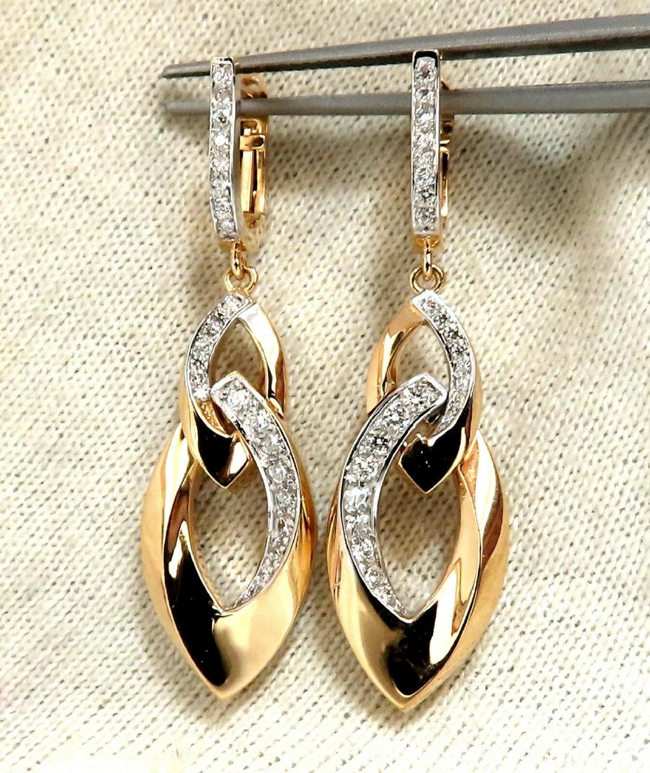 1.10ct natural diamonds dangle earrings marquise form (1 of 3)