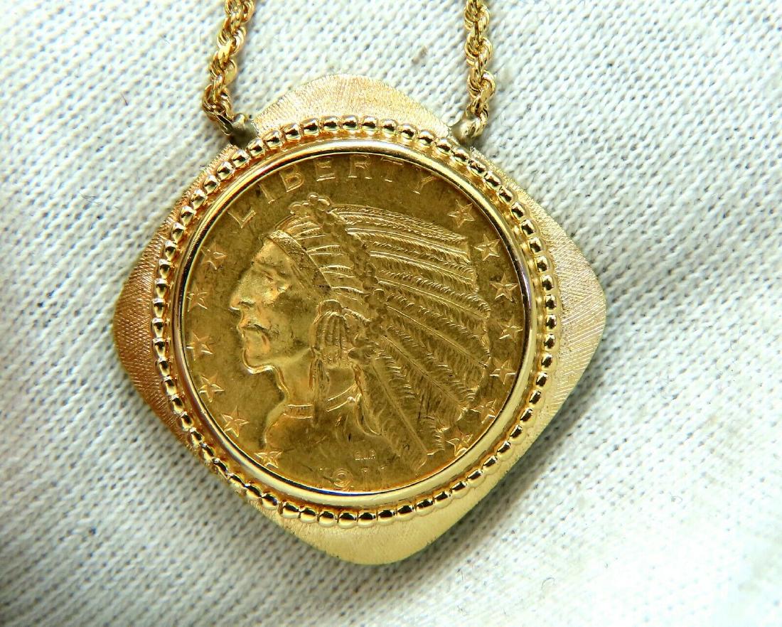 1911 Indian Head BLP $5 Gold Coin Necklace 14 Karat (1 of 6)