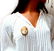 Large Madonna Cameo Brooch Retractable Bale Pendant Bro - 6