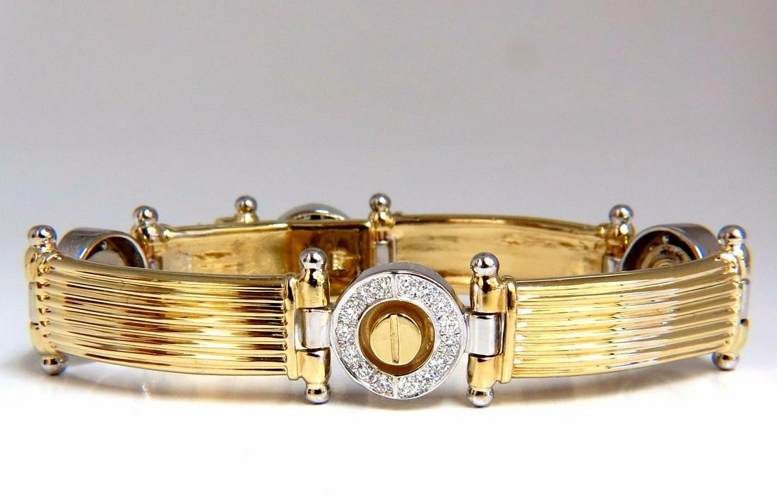 Mens 1.77ct natural diamonds screw bolt grill bracelet (1 of 6)