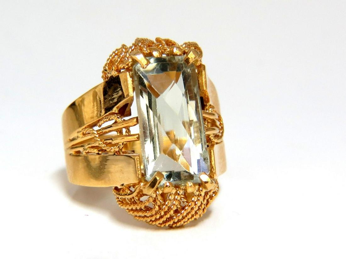 6.40ct Natural Green Amethyst Ring Vintage (1 of 7)