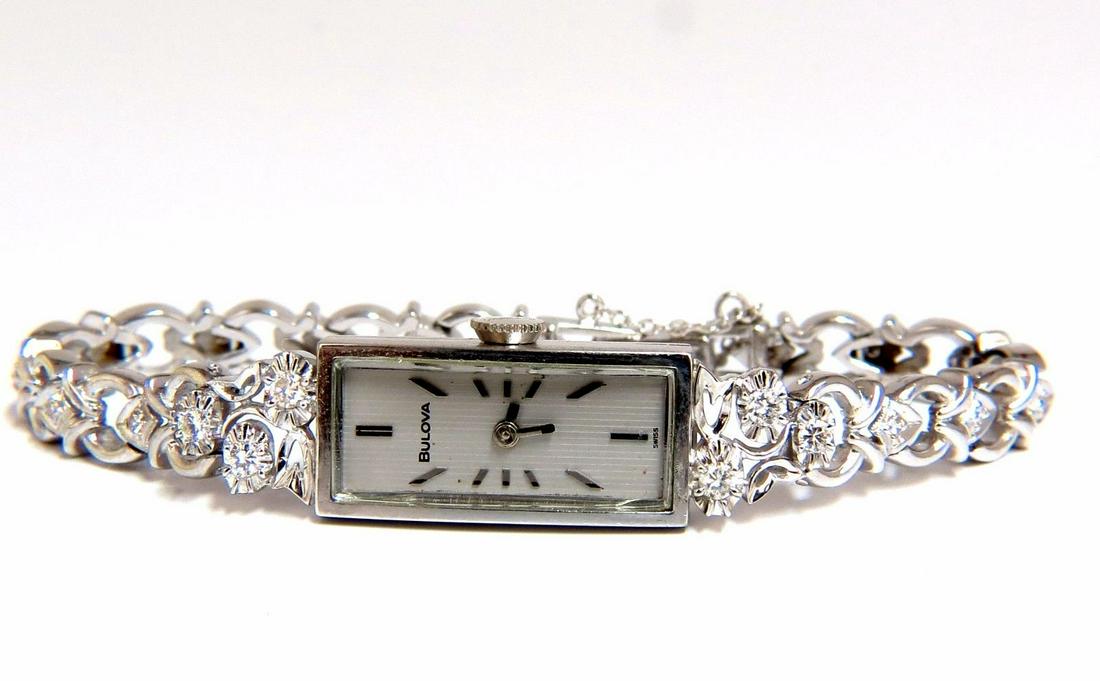 Bulova Ladies diamond watch 14kt. .40ct natural diamond (1 of 6)