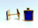 Mens Natural Lapis Lazuli Cufflink Cobalt Blues - 2