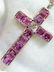 18KT GIA 10.41CT NATURAL PINK SAPPHIRE DIAMOND CROSS - 8
