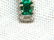 18KT 4.66CT NATURAL EMERALD DIAMONDS CROSS PENDANT - 3