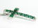 18KT 4.66CT NATURAL EMERALD DIAMONDS CROSS PENDANT - 5
