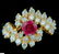 1.70ct. FINE GEM NATURAL RUBY DIAMOND COCKTAIL RING