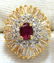 3.26CT NATURAL RUBY DIAMONDS BALLERINA COCKTAIL CLUSTER - 6