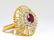 3.26CT NATURAL RUBY DIAMONDS BALLERINA COCKTAIL CLUSTER - 8