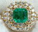 GIA 7.51 Natural Colombia bright green emerald diamonds