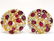 13.20ct NATURAL RED RUBY DIAMOND COCKTAIL CLUSTER
