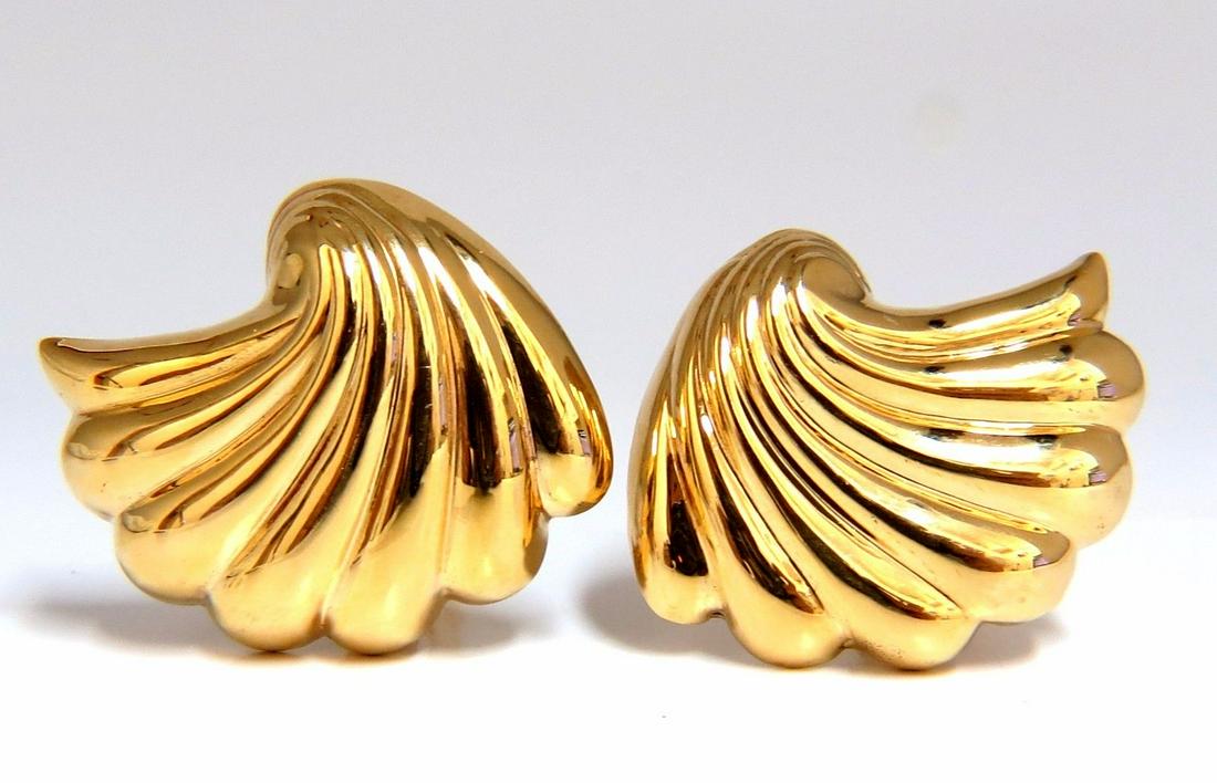 14kt shell form 3d clip earrings (1 of 3)
