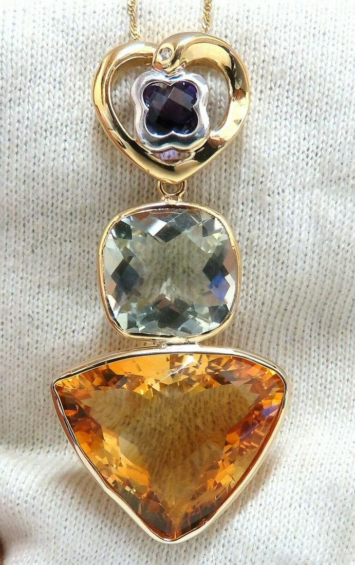 51.50ct Natural Citrine Amethyst Necklace 14 Karat (1 of 7)