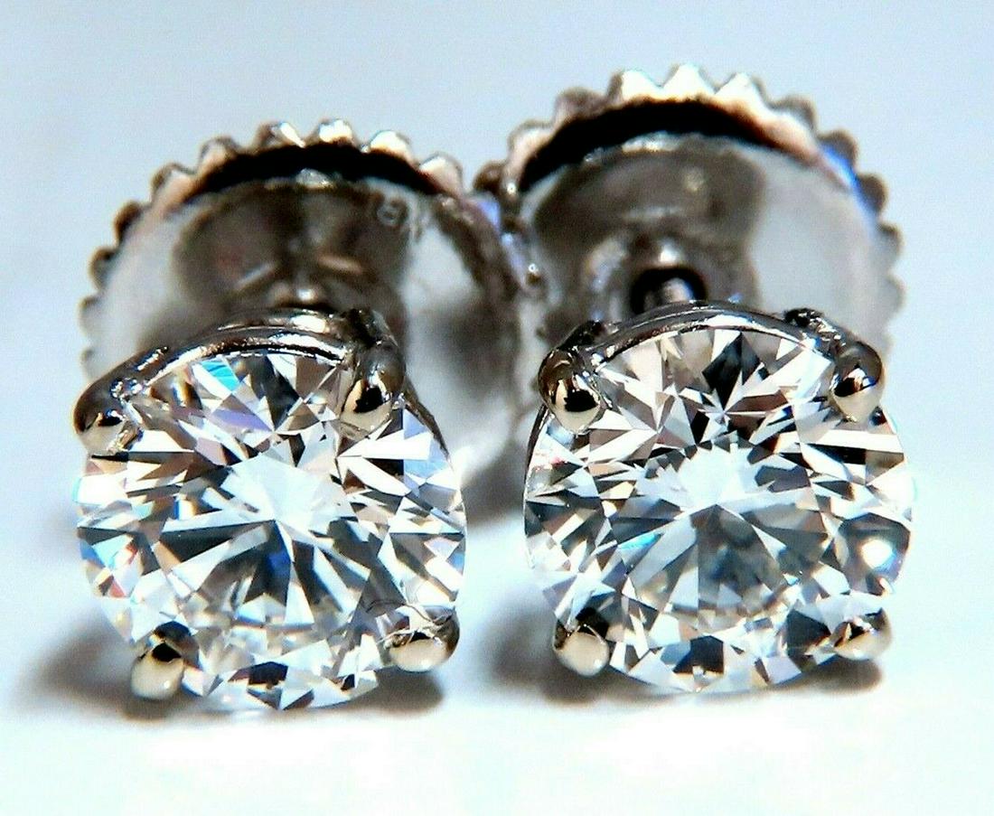 GIA Certified 2.26ct Natural Round Diamond Stud Earring (1 of 8)