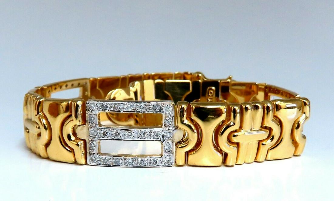 Authentic Italian Mens Diamond Byzantine Deco Link Brac (1 of 5)