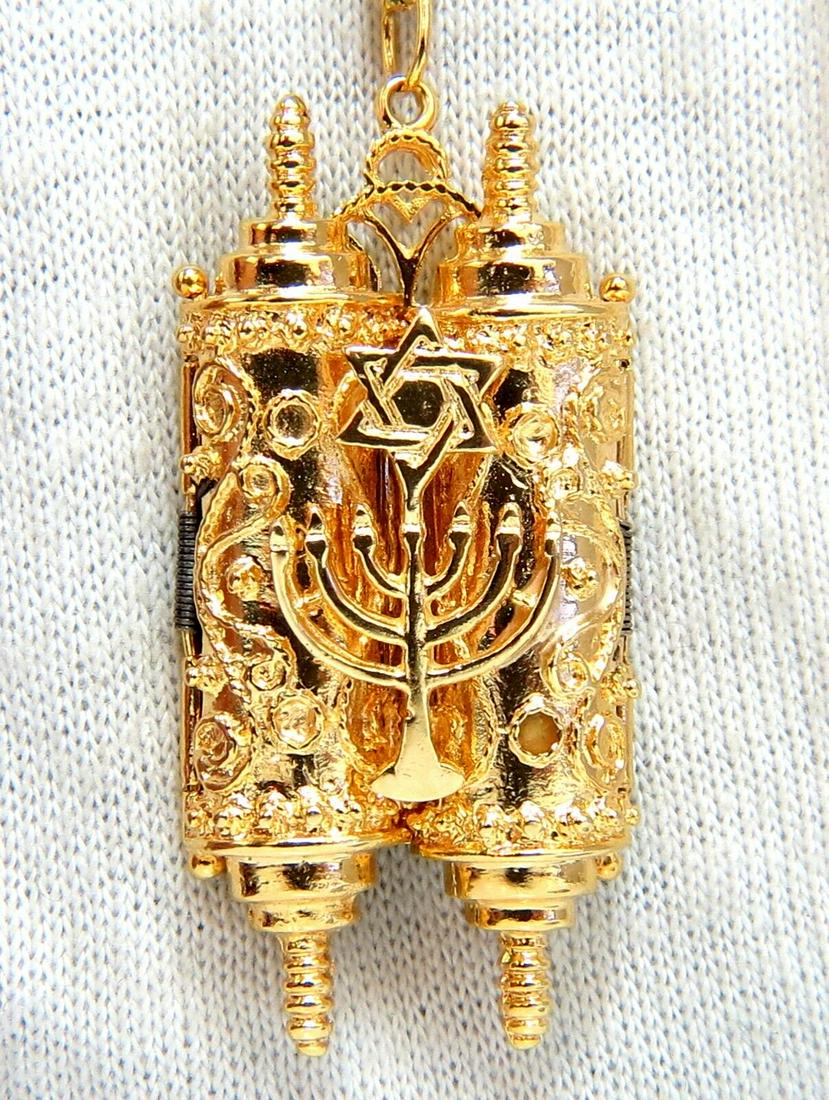 Torah Functional Necklace 14 Karat + chain (1 of 7)